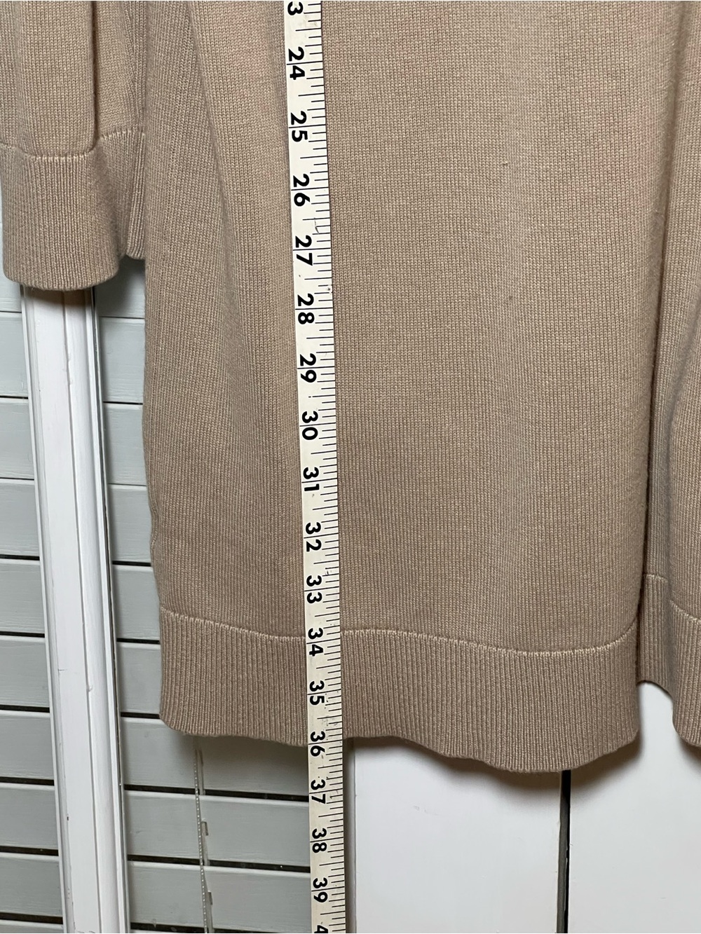 Pendleton Silk Cotton & Cashmere Taupe Button-Front Knit Extra Long Cardigan - Picture 8 of 8